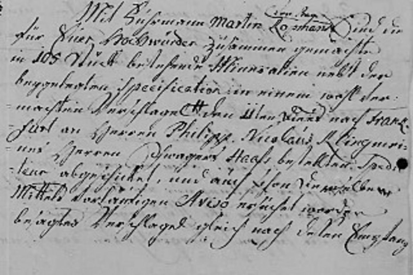 Brief von Caspar Metternich