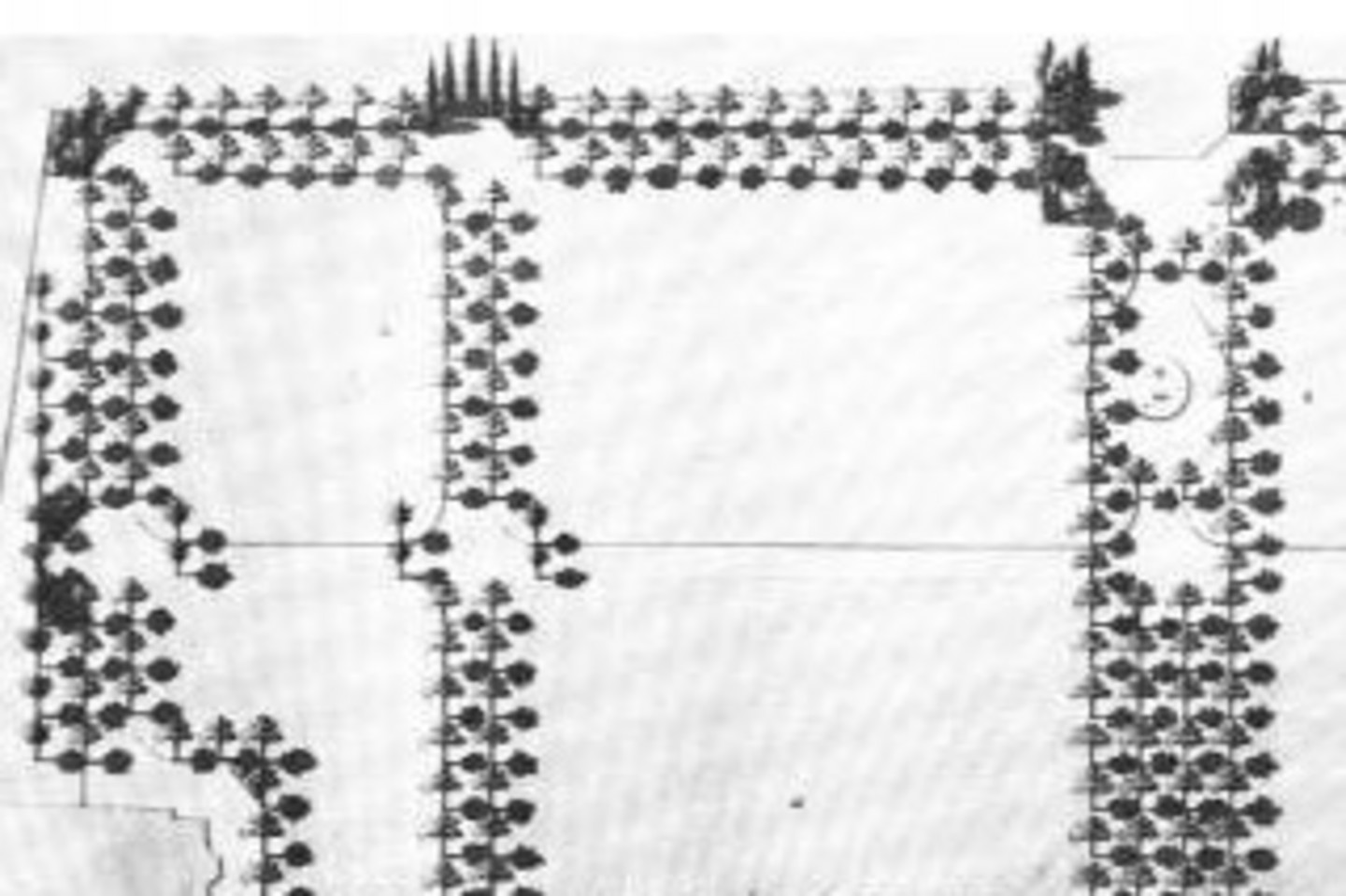 Bepflanzungsplan des Melatenfriedhofs von Maximilian Friedrich Weyhe