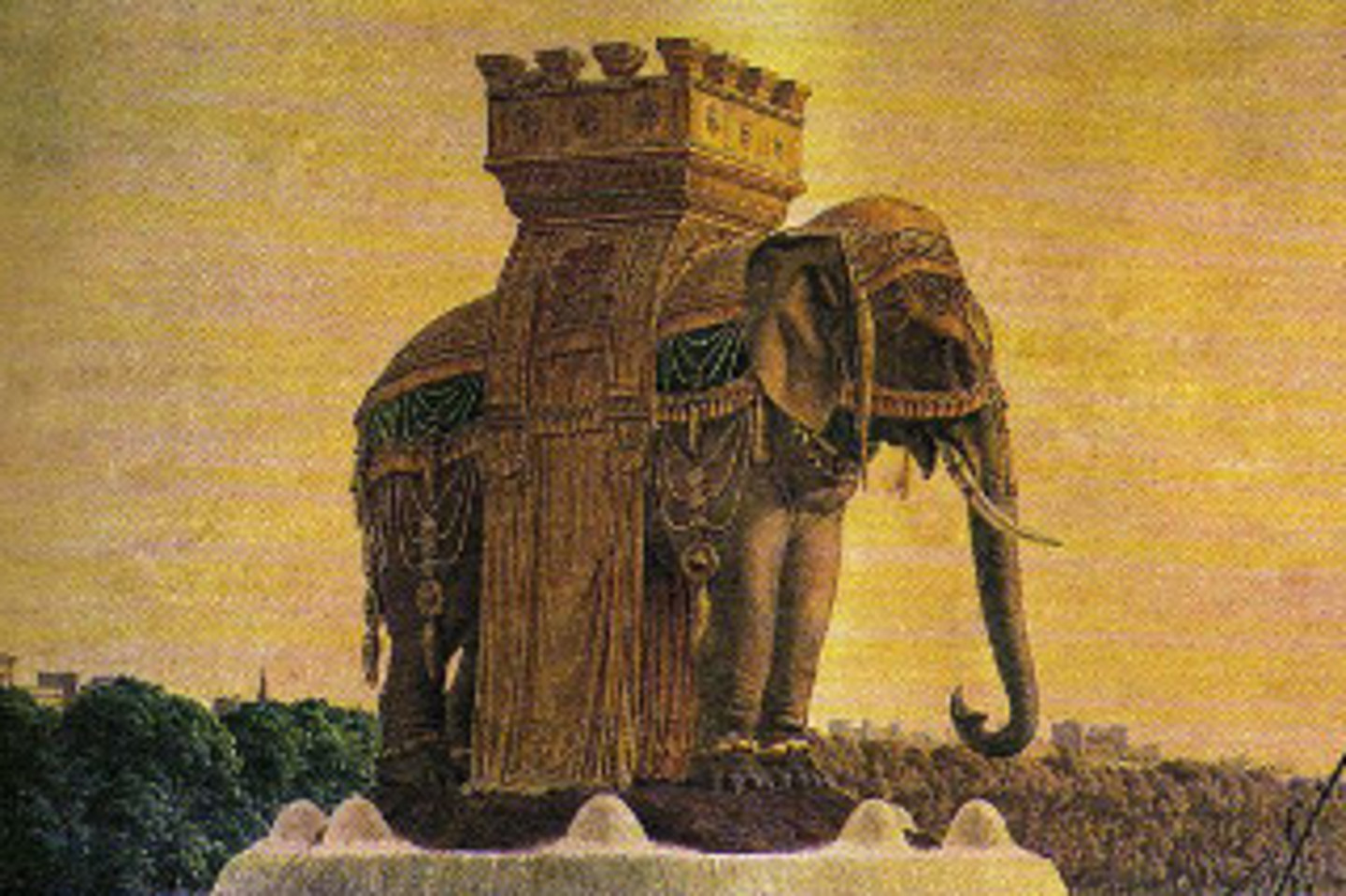 Gips-Elefant auf der Place de la Bastille