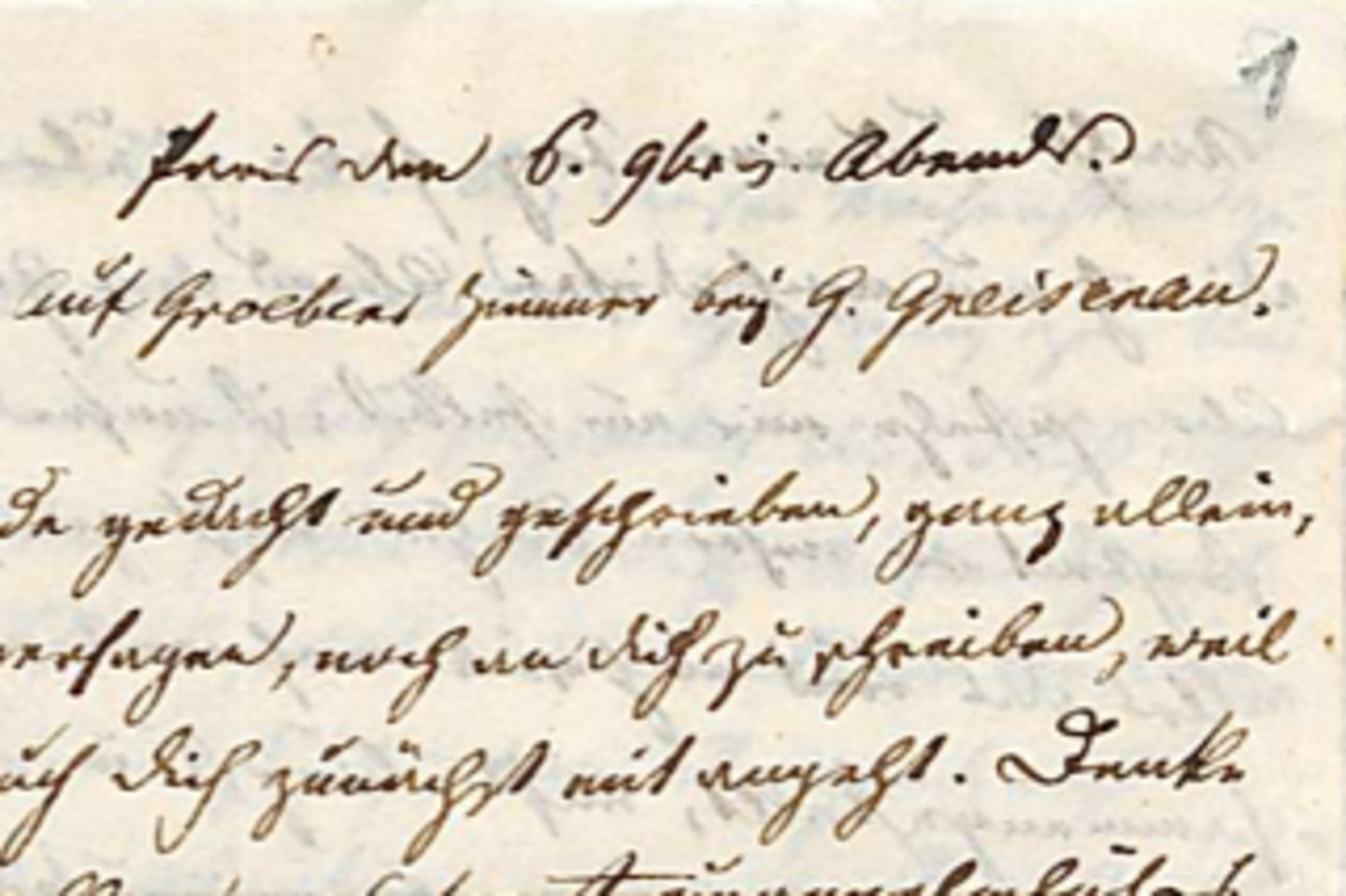 Brief vom 6. November 1815