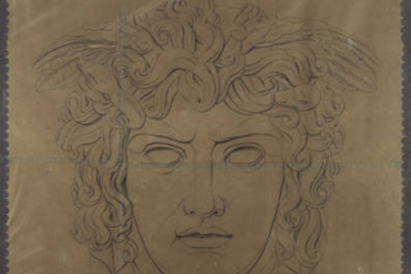 Zeichnung der Medusa aus dem Wallrafianum durch Oedenthal, 1829